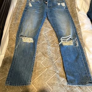 Mother Denim vVagabond crop in hijacking the Runway color way